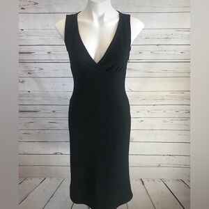 Banana Republic Woman’s Little Black Dress SIZE 2 Sexy Flair V Neck NWT $128